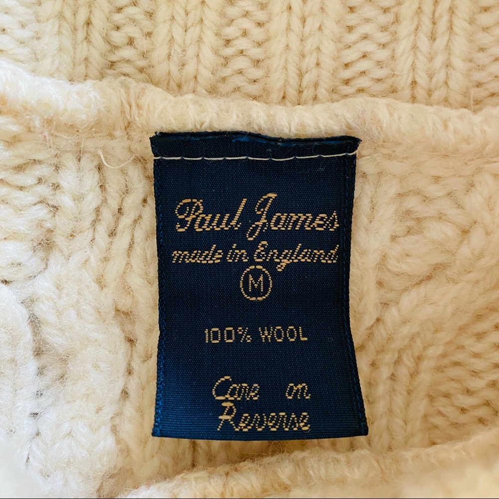 Paul James Cropped Wool Turtleneck Sweater Size M - Picture 4 of 7